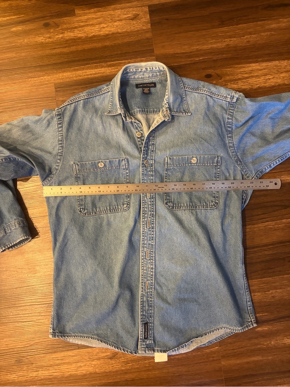 Women’s vintage Denver Hayes Blue Denim button down Shirt - Picture 13 of 14